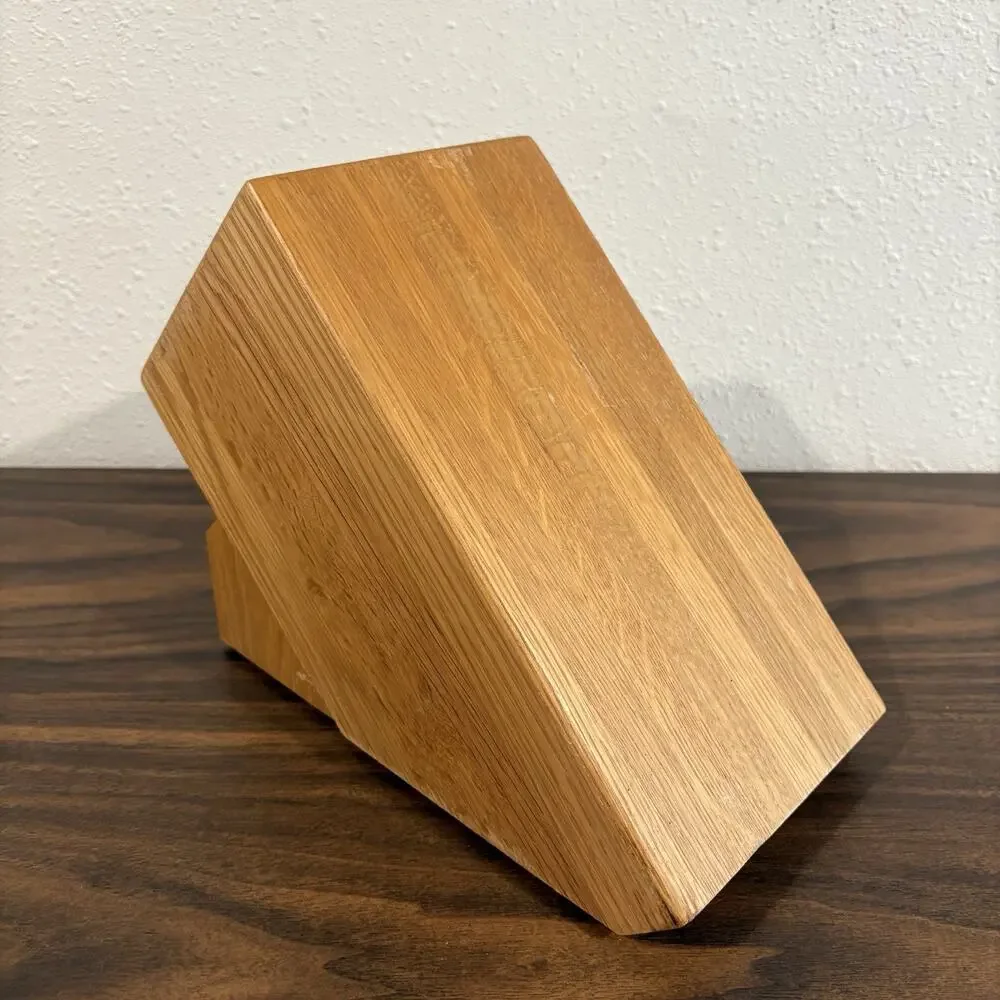 Cutco 1748 Homemaker 18 Slot Knife Block 8 Steak Slots Honey Oak Wood USA Made